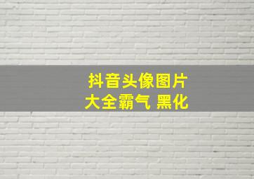 抖音头像图片大全霸气 黑化